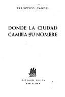 Libro Donde la Ciudad Cambia su Nombre